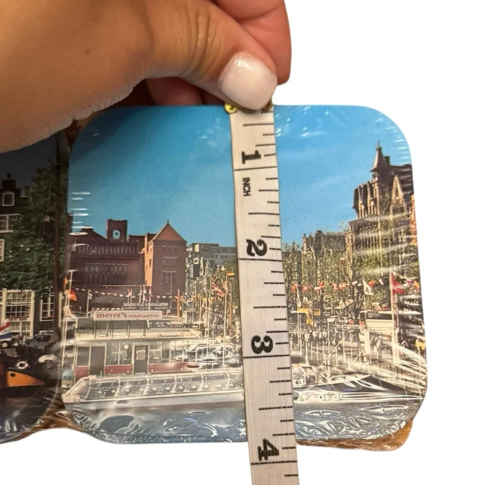AMSTERDAM‎ Netherlands Vintage Travel Souvenir Collectible 6 Coasters Set C72Q